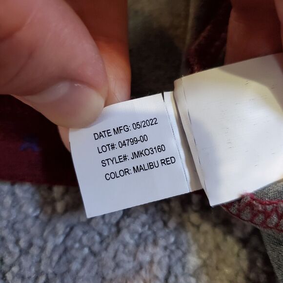 Johnnie O Shirt Mens Medium Red 1/4 Zip Golf Geometric Performance Maroon - Picture 11 of 11